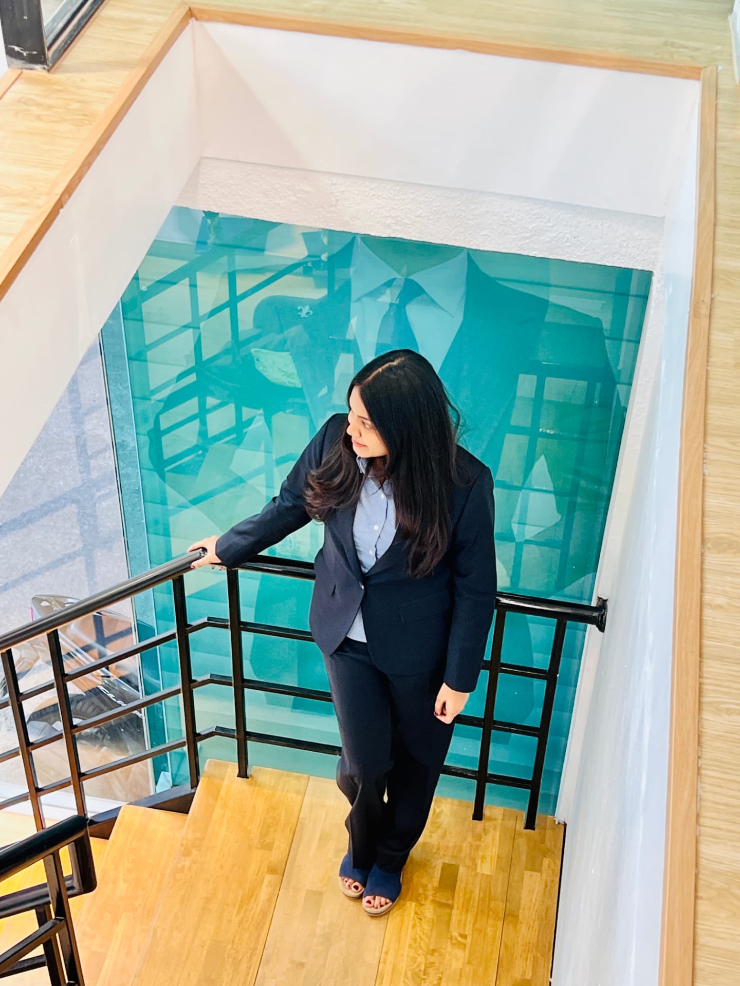 Her Navy Trouser Suit